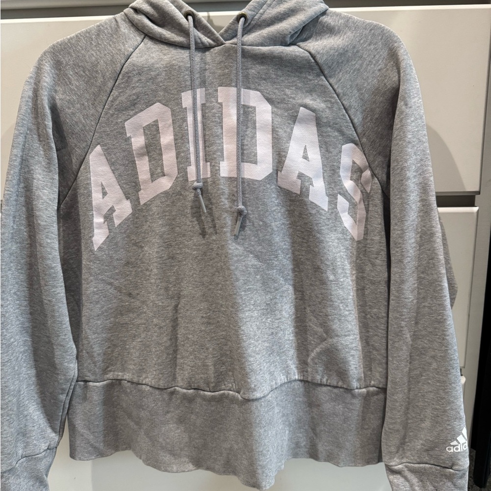 Adidas Gray Sweatshirt Athletic Hoodie